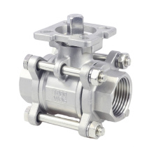 3pcs Flange type High Platform Ball Valve Chinese Supplier API 316 CF8M stainless steel 3pc flange ball valve with high platform